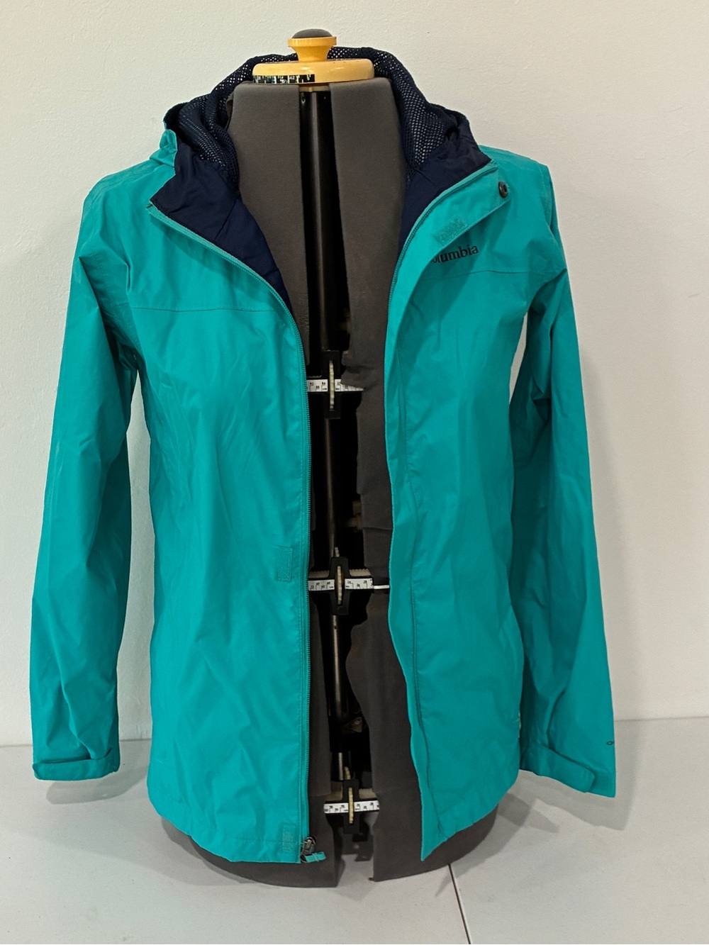 Columbia Boys Watertight Waterproof Rain Jacket Teal / Navy Blue Youth Large (14